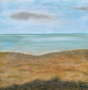 Peinture paysage océan à l'huile